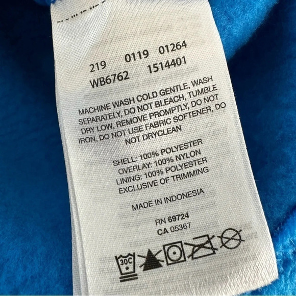 Columbia Boys XL 18/20 Steens Mtn Overlay Fleece Zip Up Jacket Blue Gray Camping - Picture 4 of 6